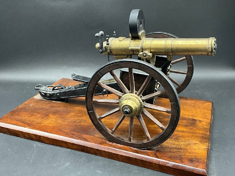 1883 Gatling Gun Brass Model Hartford Ct
