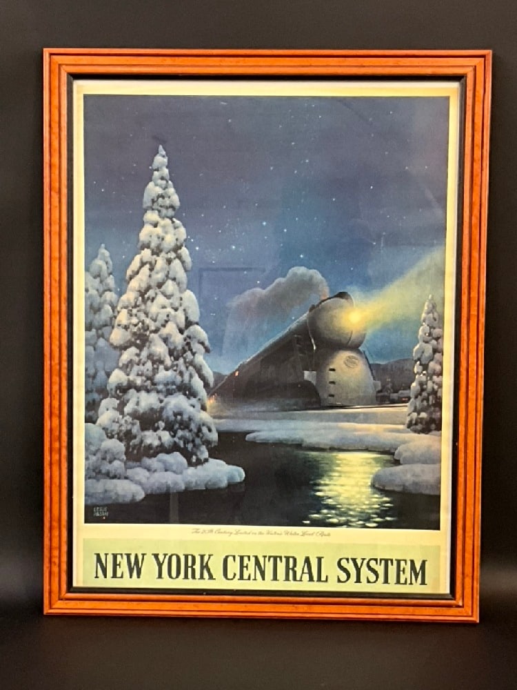 Leslie Ragan NYC The 20th Century Limited on the Historic Water Level Route: Leslie Ragan New York Central Railroad The 20th Century Limited on the Historic Water Level Route. Dimensions: 27 1/4” x 21”
