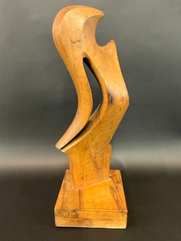 Giuseppe Carli 1985 Signed Wood Sculpture (1 of 5)