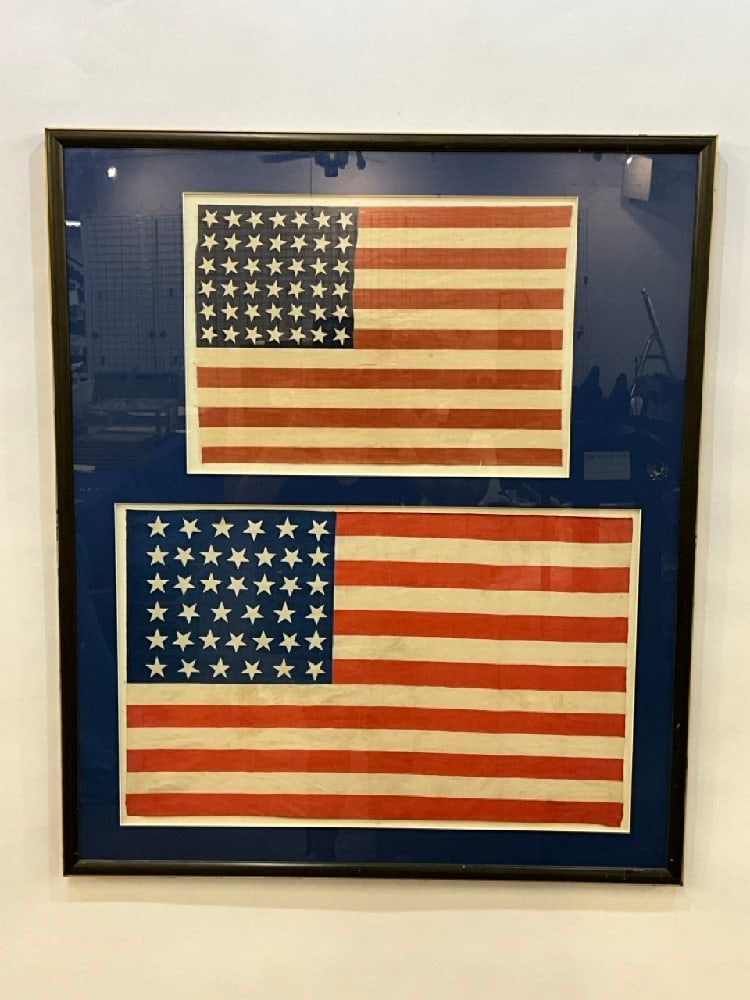 Two (2) Framed 42 Star United States Flags (1 of 5)