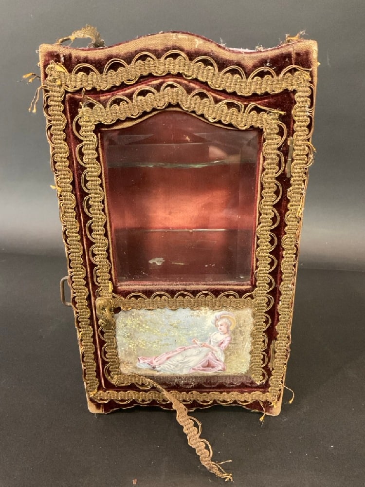 Antique French Sedan Chair Jewelry Box w/ Putti (1 of 6)