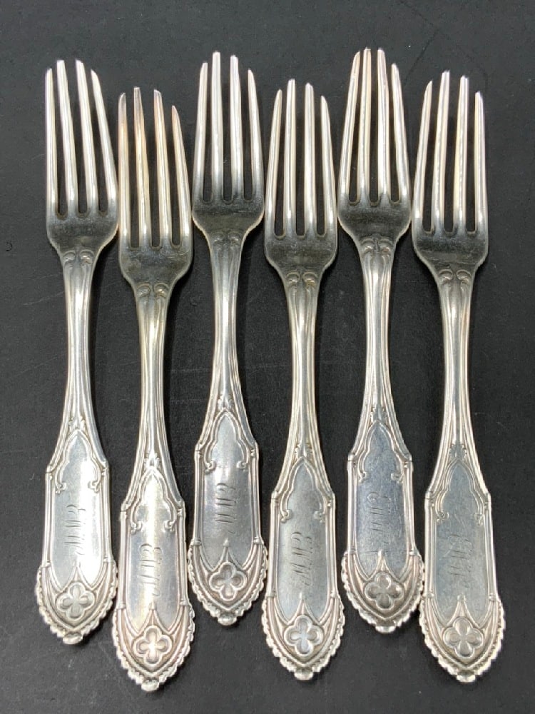 Six (6) G & W Sterling  Silver Dinner Forks (1 of 5)