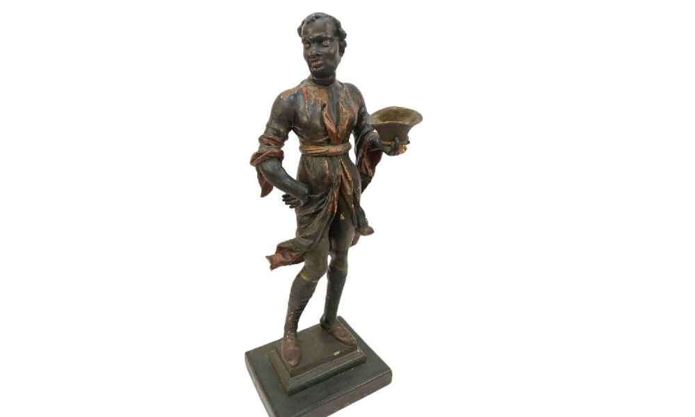 Blackamoor Polychrome Painted Wood Standing Figure (1 of 10)