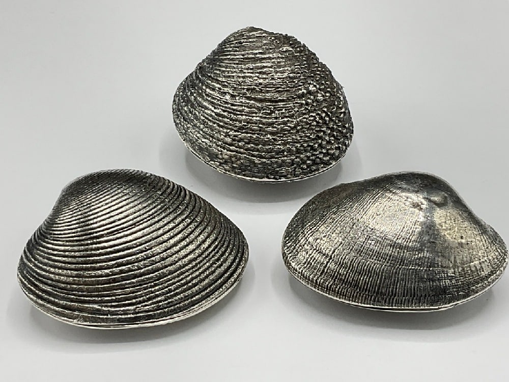 Luigi Sfriso .800 Silver Clamshells Trinket Boxes (1 of 5)