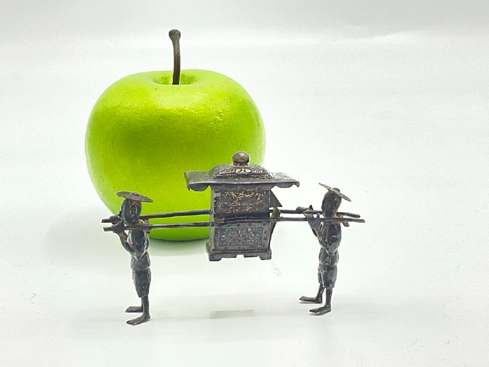 Chinese Sterling Silver Sedan Chair with Chairman (1 of 5)