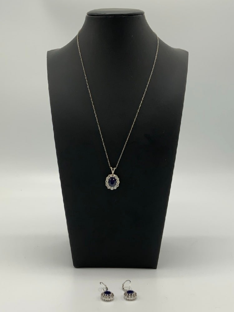 925 Sterling Silver Necklace & Earrings Set (1 of 4)