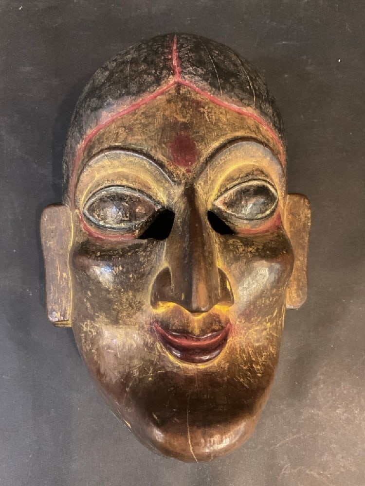 African Carved Wood Face Mask (1 of 4)