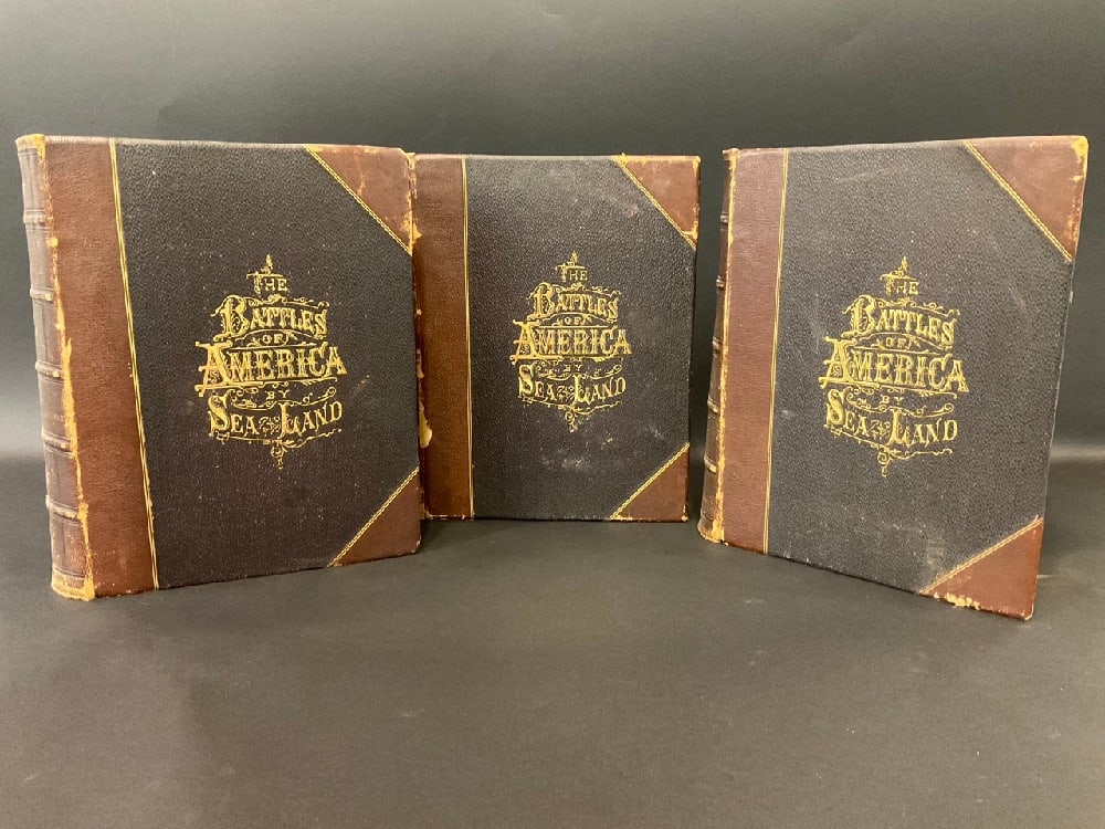 The Battles of America, 3 Volumes: The Battles Of America By Sea & Land Vol I-III - by Robert Tomes, M.D (Vol I-II) & John Laird Wilson (Vol III) - New York Patterson & Neilson In good condition, some wear to cover & pages.