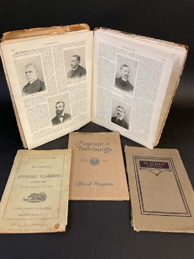 Local Hudson Valley, Newburgh and Walden History Books: Newburgh Her Institutions, Industries,and Leading Citizens, Pageant of Newburgh Program, Walden, NY, Washington’s Headquarters Book LotFair to Good Condition, See Preview Photographs