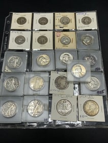 $15.75 Face Value 90% U.S. Silver Half Dollars and Quarters