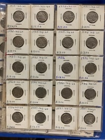 Sixty (60) Assorted Buffalo Nickels