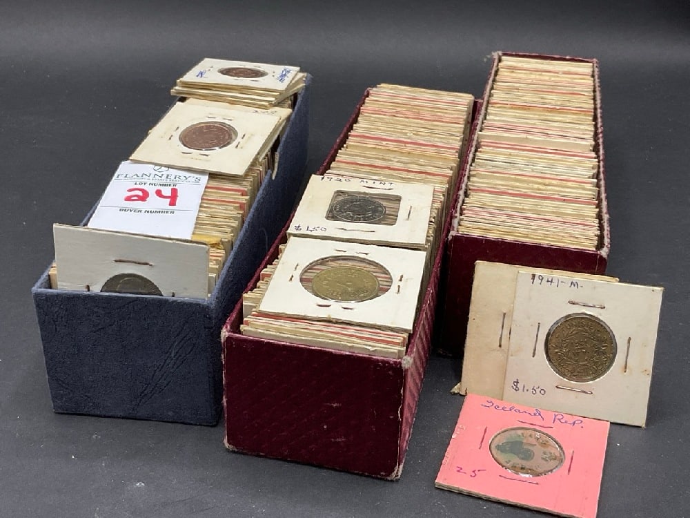 Estate Collection of Three Sleeves Full of Estate Foreign Currency (1 of 5)