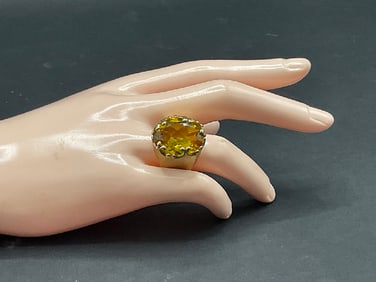 14K Citrine Gemstone Lady’s Ring