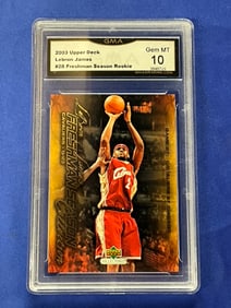 2003 Upper Deck Lebron James #28 Freshman Season Rookie Gem Mint 10 GMA