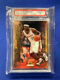 03/04 UD Redemption Lebron James 1st Graded Gem Mint 10 Mint Grading