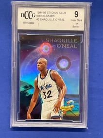 1994-1994 Stadium Club Rising Stars #5 Shaquille O’Neal BCCG Near Mint 9