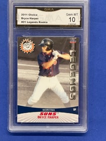 2011 Choice Bryce Harper #01 Legends Rookie Gem Mint 10 GMA