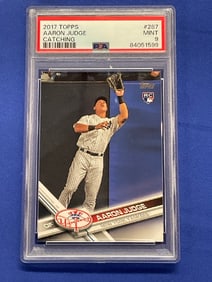 2017 Topps Aaron Judge Catching #287 PSA Mint 9