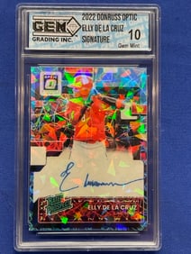 2022 Donruss ELLY DELA CRUZ Signature Card GGI Gem Mint 10