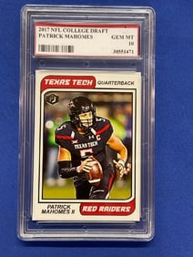 2017 NFL College Draft Patrick Mahomes PSG Gem Mint 10