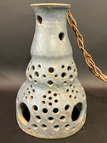 1970's Art Pottery Hanging Light Fixture