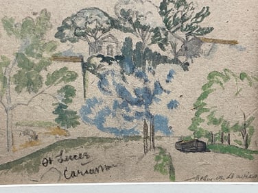 Arthur Bowen Davies (1862-1928) Watercolor at Lucie Caramoor