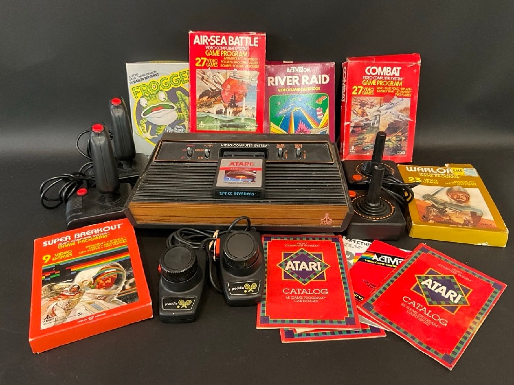 Vintage Atari Game System W/ Joysticks & Boxed Games (1 of 7)