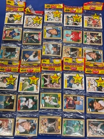 Ten (10) Packs Sealed 1987 Topps Rack Pack Baseball Cards