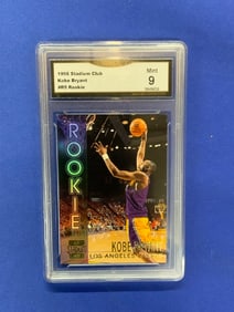 1996 Stadium Club Kobe Bryant #R9 Rookie Mint 9 GMA