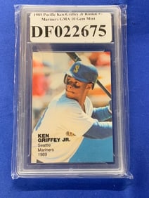 1989 Pacific Ken Griffey Jr Rookie #7 Mariners GMA 10 Gem Mint