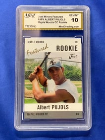 Just Minors Featured #AP1 Albert Pujols Maple Woods CC Rookie Gem MT 10 Mint Grading