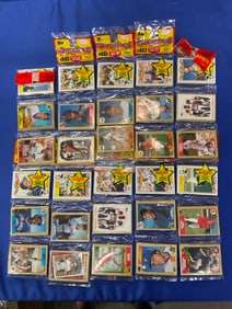 Ten (10) Packs Sealed 1987 Topps Rack Pack Baseball Cards