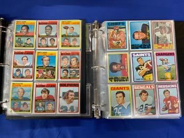 Two (2) 1972 Topps Football Almost Complete 1-250, 1-133