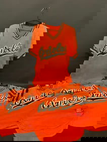 Five (5) 1973 Orioles Spring Training Original Jerseys