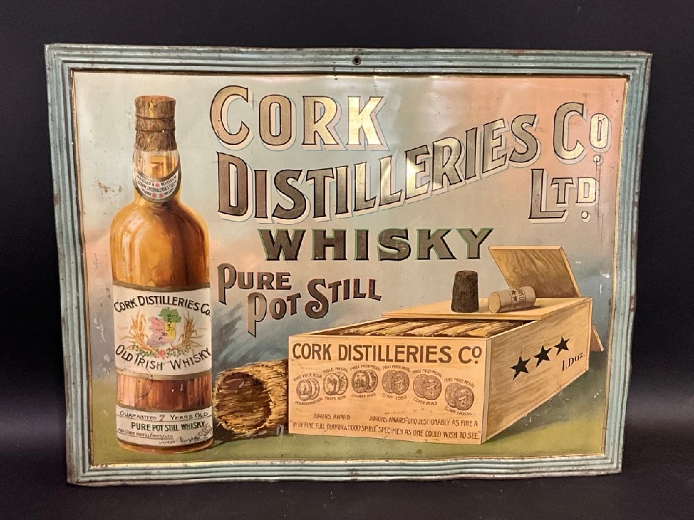 Vintage Cork Distilleries Co. Pure Pot Still Whiskey Tin Sign (1 of 6)