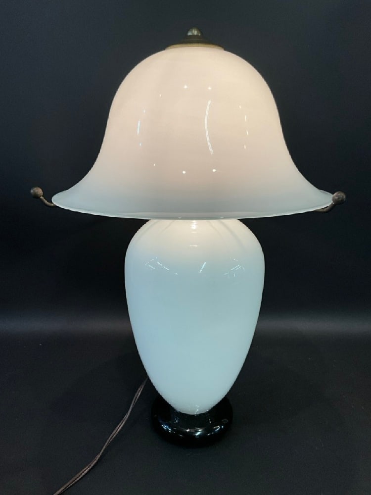 Contemporary Studio Art Glass Mushroom Table Lamp (1 of 4)