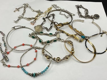 Estate Compiled Sterling Silver Bracelets