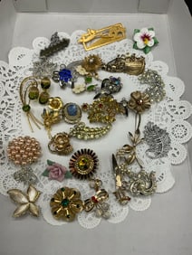 Thirty (30) Vintage Costume Jewelry Pins