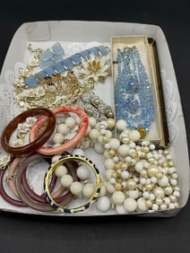 Assorted Vintage Costume Jewelry Tray Lot