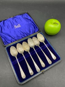 Set of Six (6) Sterling Silver Sugar Spoons