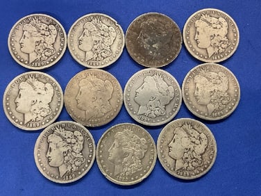 Eleven (11) 1889-O U.S. Morgan Silver Dollars