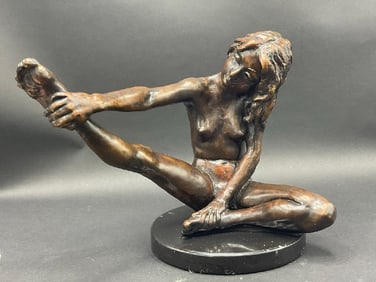 Desmond Fountain (English,Bermuda b.1946) Bronze Semi-Nude Lady