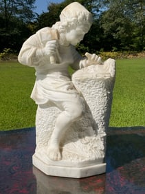 Aft. Zocchi Michelangelo Sculpting The Head of Faun Sculpture