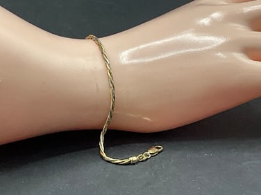 14K White and Yellow Gold Bracelet