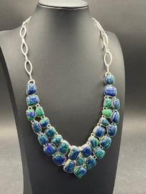 Azurite Sterling Silver Necklace
