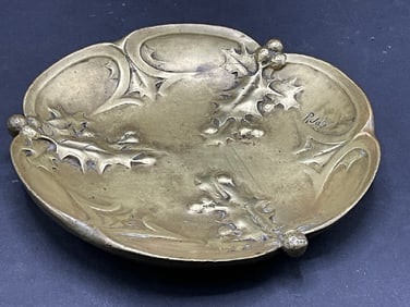 French Bronze Acorn Receiving Dish P. Joly Susse Freres