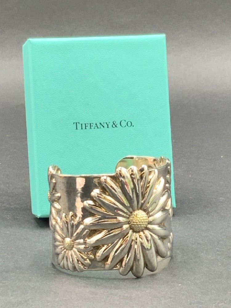2003 Tiffany & Co. "Daisy" Sterling Silver Cuff Bracelet (1 of 4)
