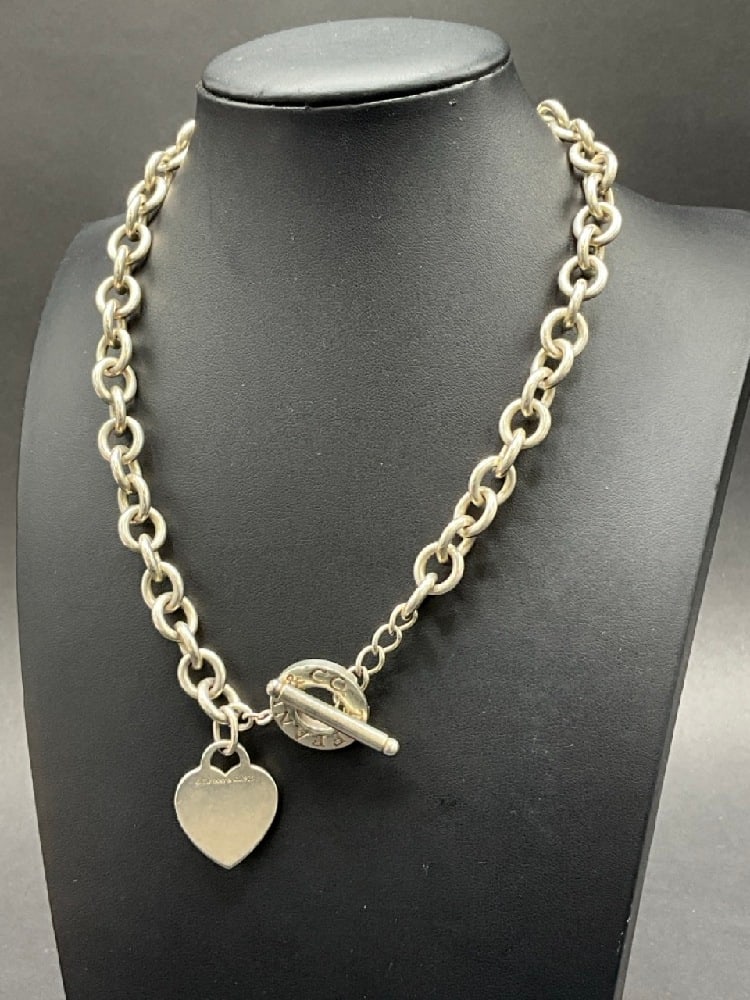 Tiffany & Co. 16” Heart Toggle Sterling Silver Necklace (1 of 4)
