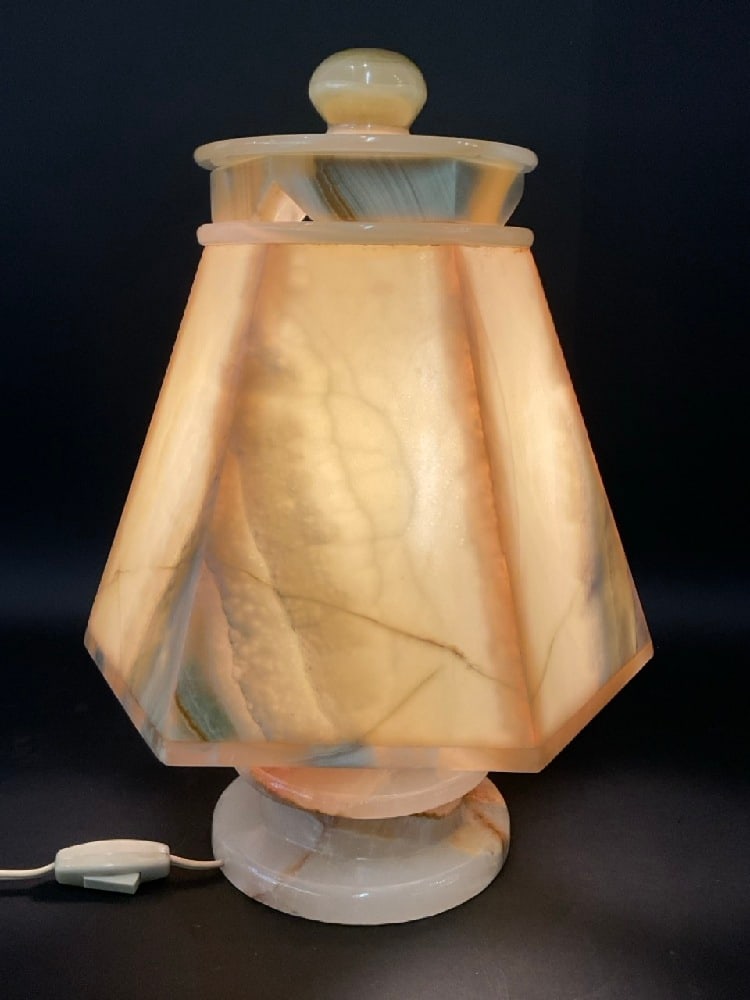 Art Deco Onyx Table Lamp (1 of 7)