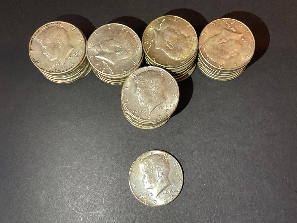 Fifty-One (51) 40% Silver Kennedy Half Dollars (1 of 2)